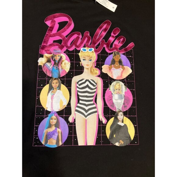 Barbie Graphic T-Shirt Black XL (15-17) Hybrid Apparel Cotton/Polyester Womens C - Picture 3 of 7